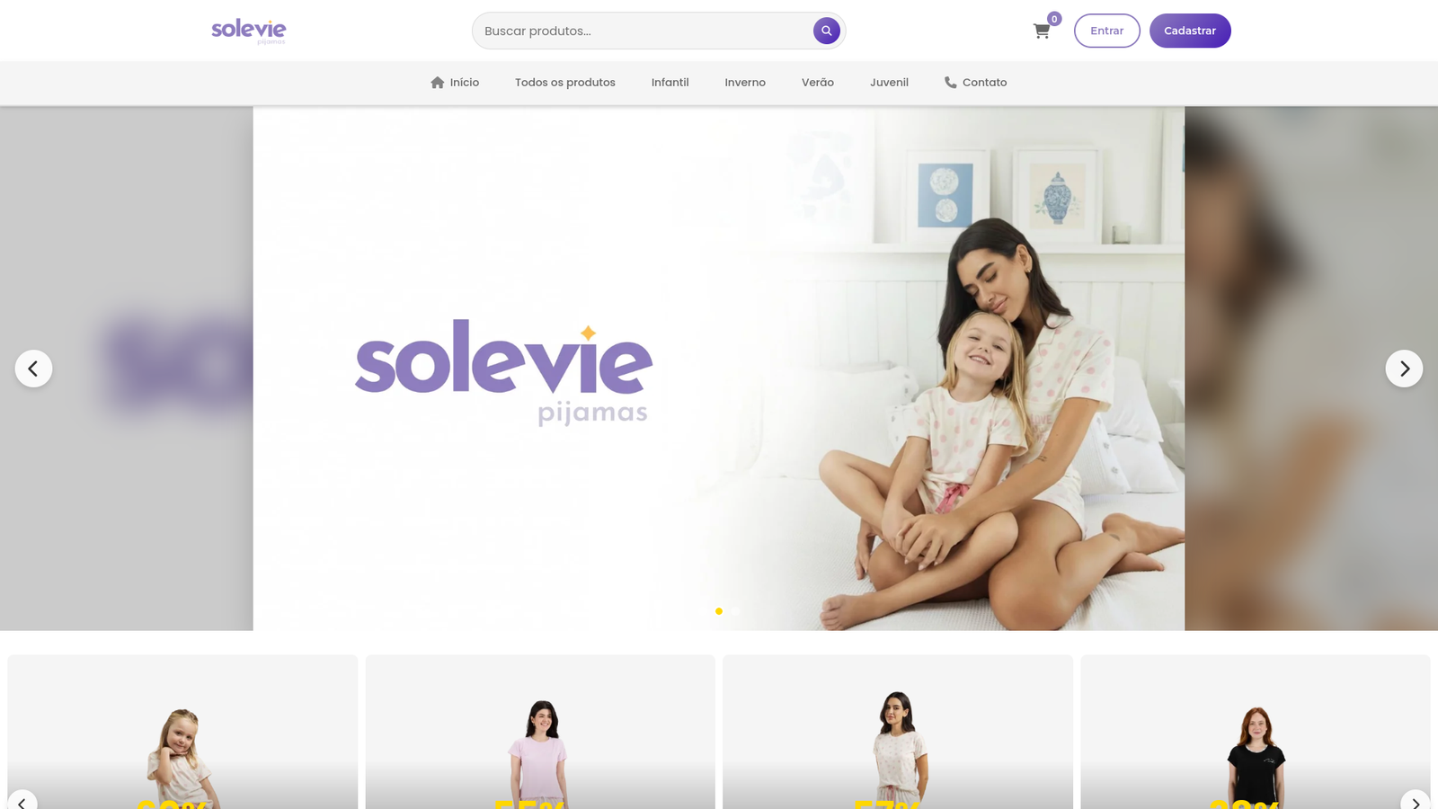 Print da Loja Virtual Solevie